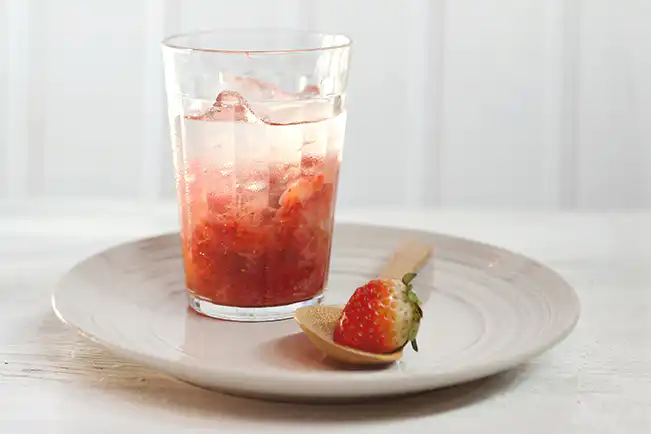 Foto da receita pronta de Caipiroska de Morango