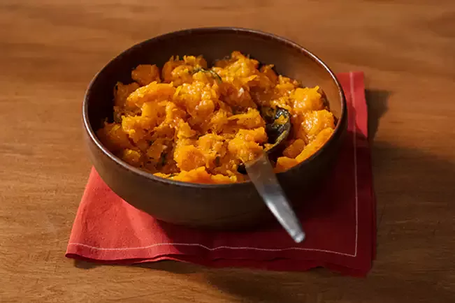 Receita de Abóbora refogada com sálvia