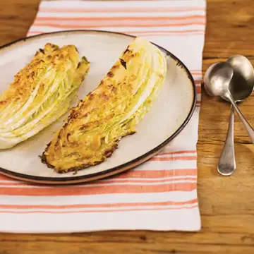 Acelga gratinada com molho caesar