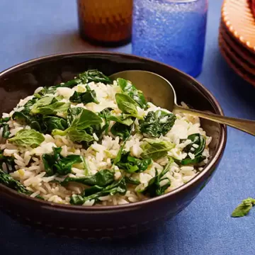 Arroz com espinafre