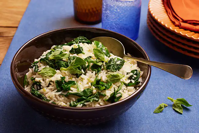 Arroz com espinafre