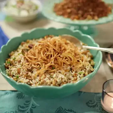 Arroz com figo seco e especiarias