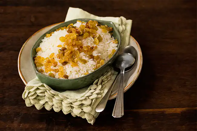 Arroz com passas