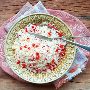 Arroz com pimentão refogado