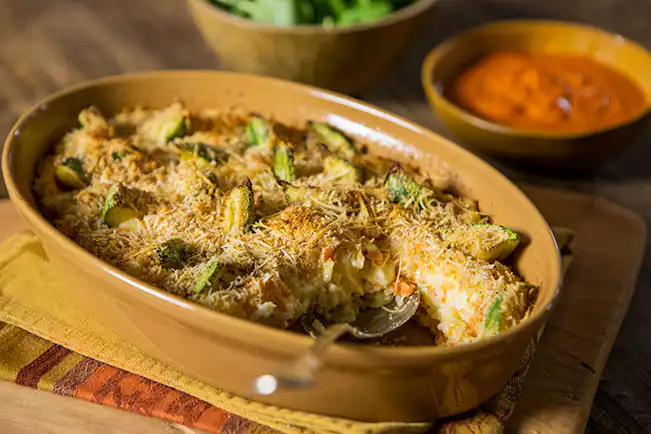 Arroz de forno com legumes