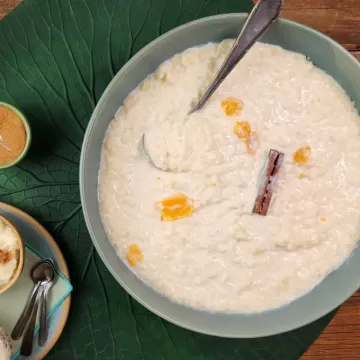 Arroz-doce na panela de pressão elétrica