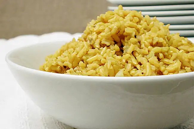 Arroz integral ao curry