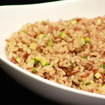 Arroz integral com abobrinha