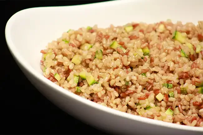 Receita de Arroz integral com abobrinha