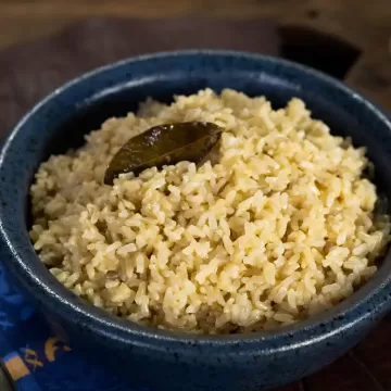 Arroz integral na pressão
