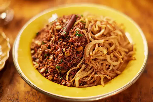 Receita de Arroz vermelho festivo