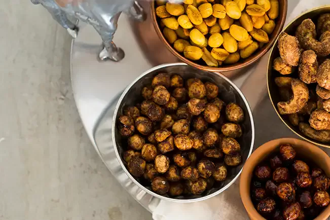 Receita de Avelã temperada com pimenta síria