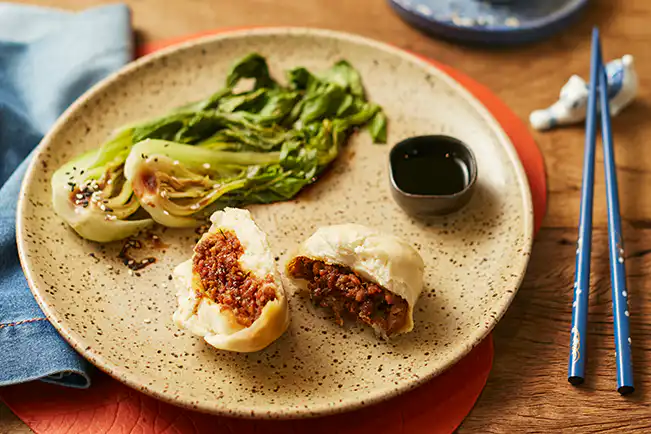 Bao recheado com porchetta
