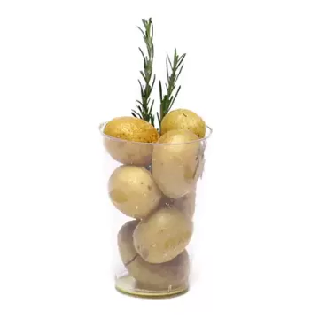 Batata bolinha assada com alecrim para crianças