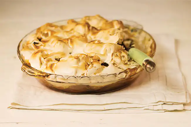 Batata-doce em calda com merengue