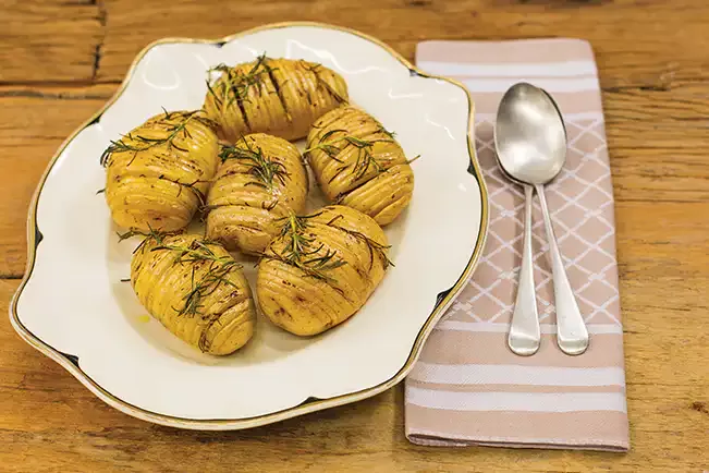 Receita de Batata Hasselback