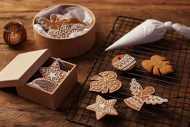 Biscoito de gengibre natalino