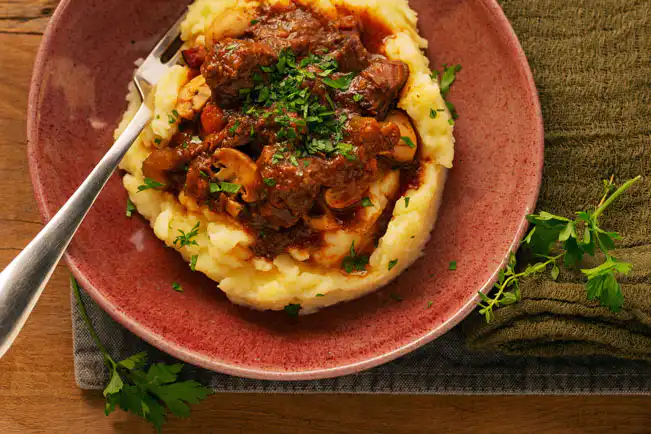 Boeuf bourguignon na pressão
