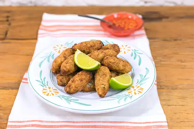Receita de Bolinho de bacalhau com inhame
