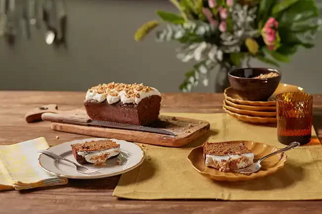 Receita de Bolo de cenoura com especiarias (carrot cake)