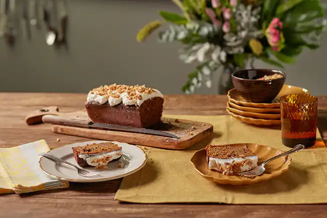 Bolo de cenoura com especiarias (carrot cake)