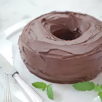 Bolo de chocolate com ganache