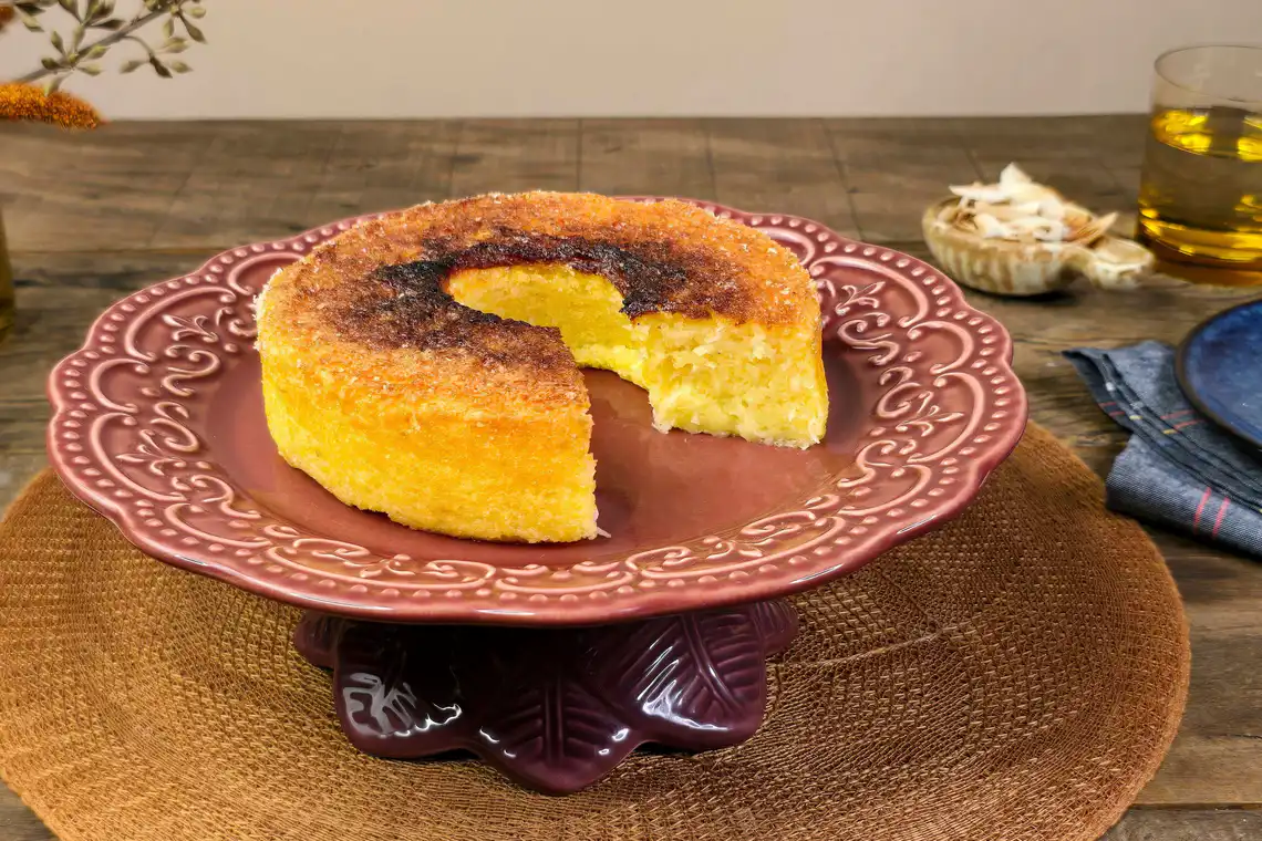 Bolo de mandioca com coco na Air Fryer da Rita Lobo