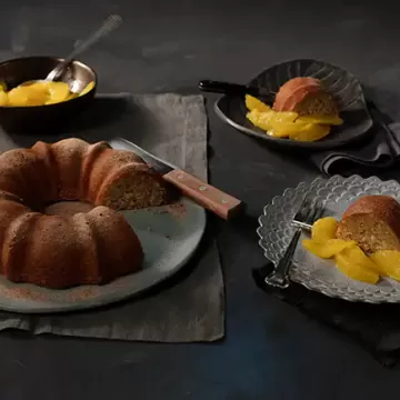 Bolo de ricota com maçã