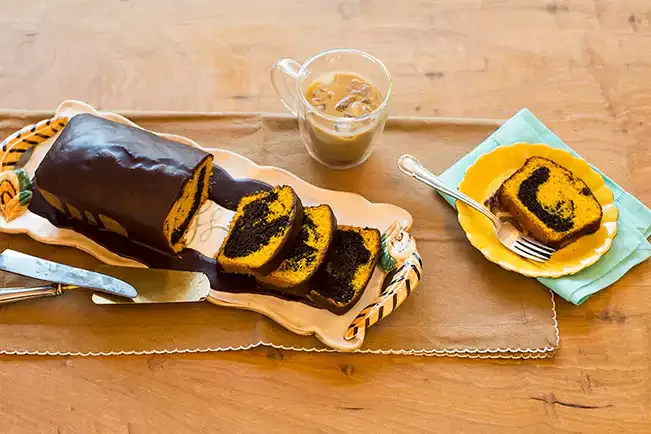 Receita de Bolo mármore de cenoura com chocolate