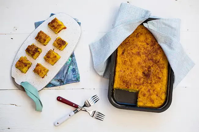Receita de Bolo salgado de milho com pimentão