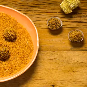 Brigadeiro com coco queimado
