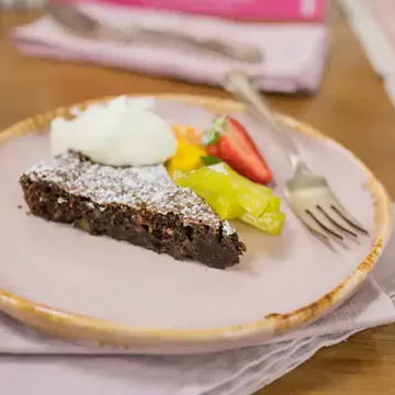 Brownie cremoso de castanha-do-pará