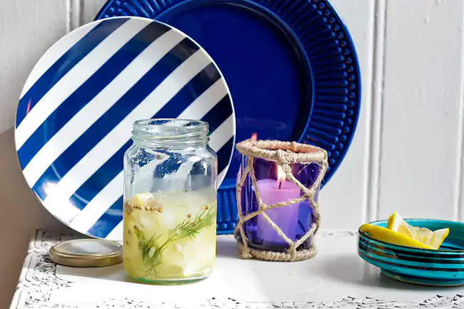 Caipirinha de limão-siciliano com endro