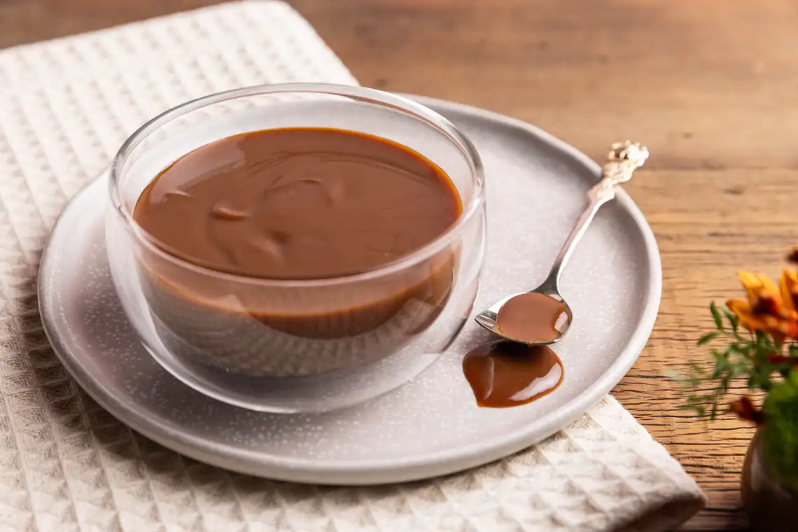 Calda de caramelo com leite