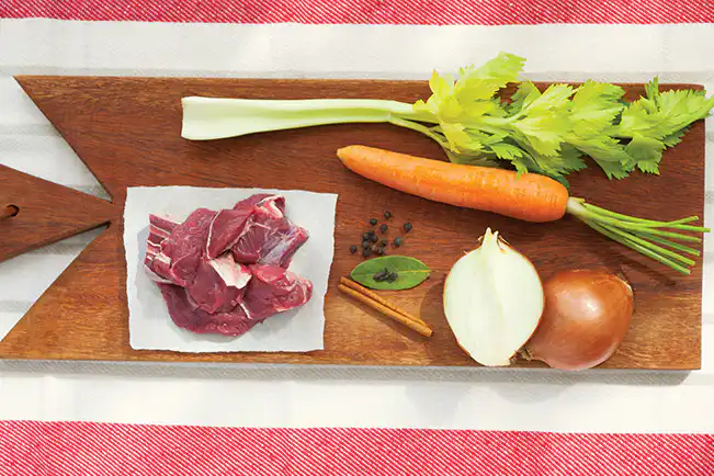 Caldo de carne a jato