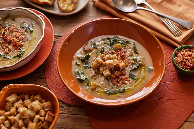Caldo verde com suã (reaproveitamento)
