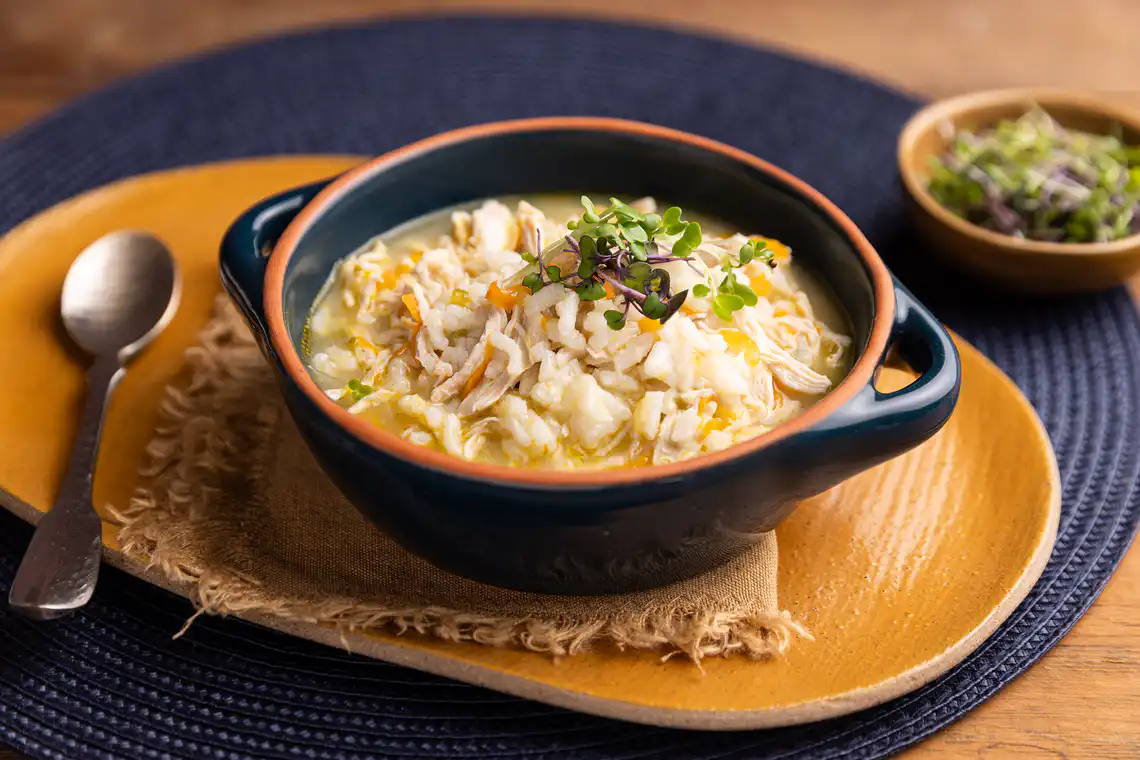Canja de risoto (reaproveitamento)