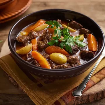 Carne de panela com batata e cenoura na pressão