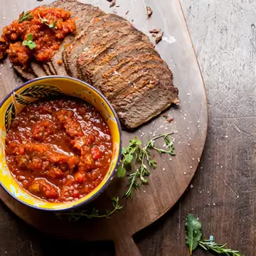 Carne de panela com molho rústico