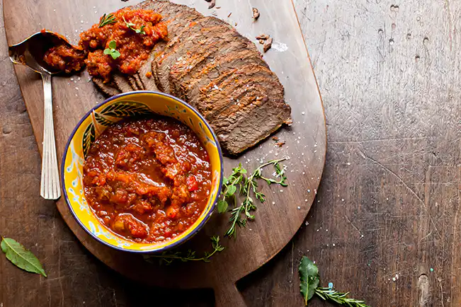 Carne de panela com molho rústico