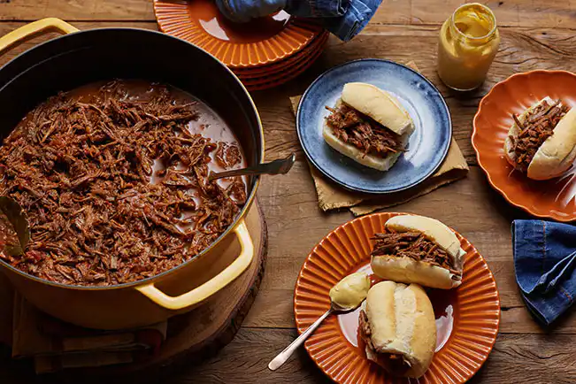Carne de panela desfiada