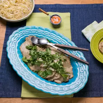 Carne louca acebolada