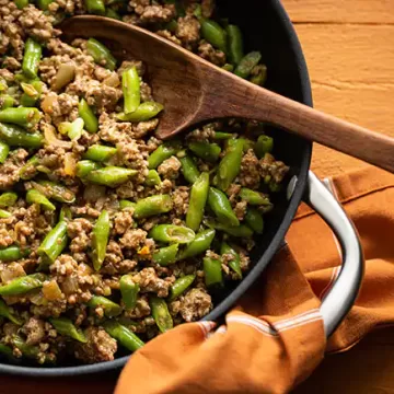 Carne moída com vagem
