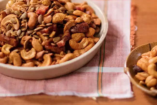 Receita de Castanha-de-caju temperada com curry