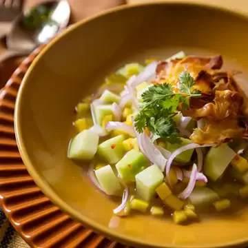 Ceviche de chuchu com manga