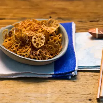 Chips de raiz de lótus