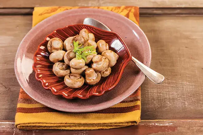 Receita de Cogumelo assado com shoyu e gengibre