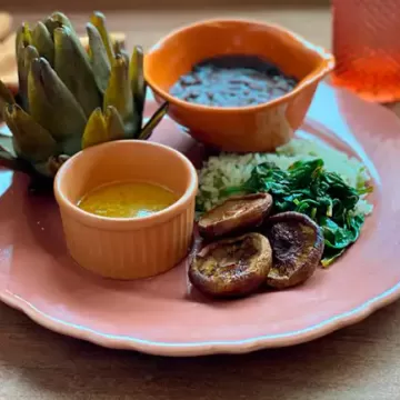 Cogumelo shiitake assado com shoyu