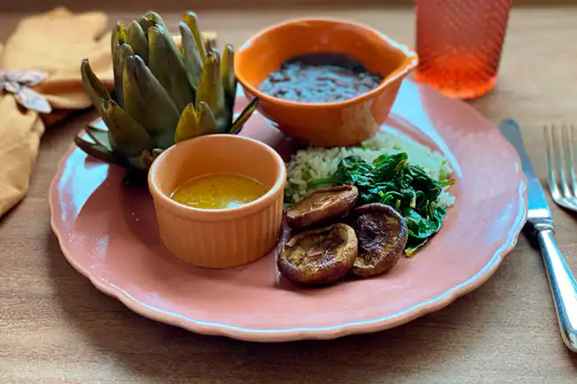 Cogumelo shiitake assado com shoyu