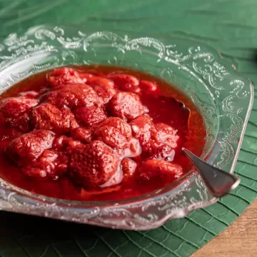Compota de morangos assados